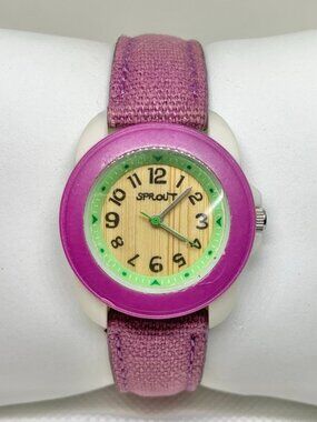 Sprout Biodegradable Quartz Women's Watch purple white tone 30mm running